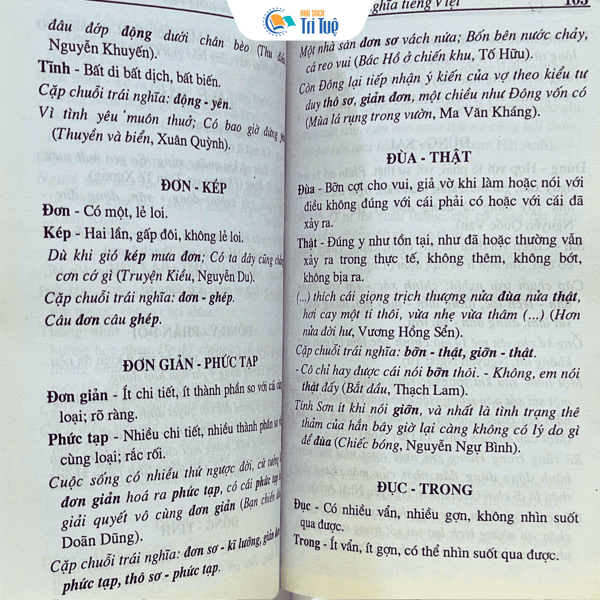 Sách: Sổ Tay Từ Trái Nghĩa Tiếng Việt Dành Cho Học Sinh