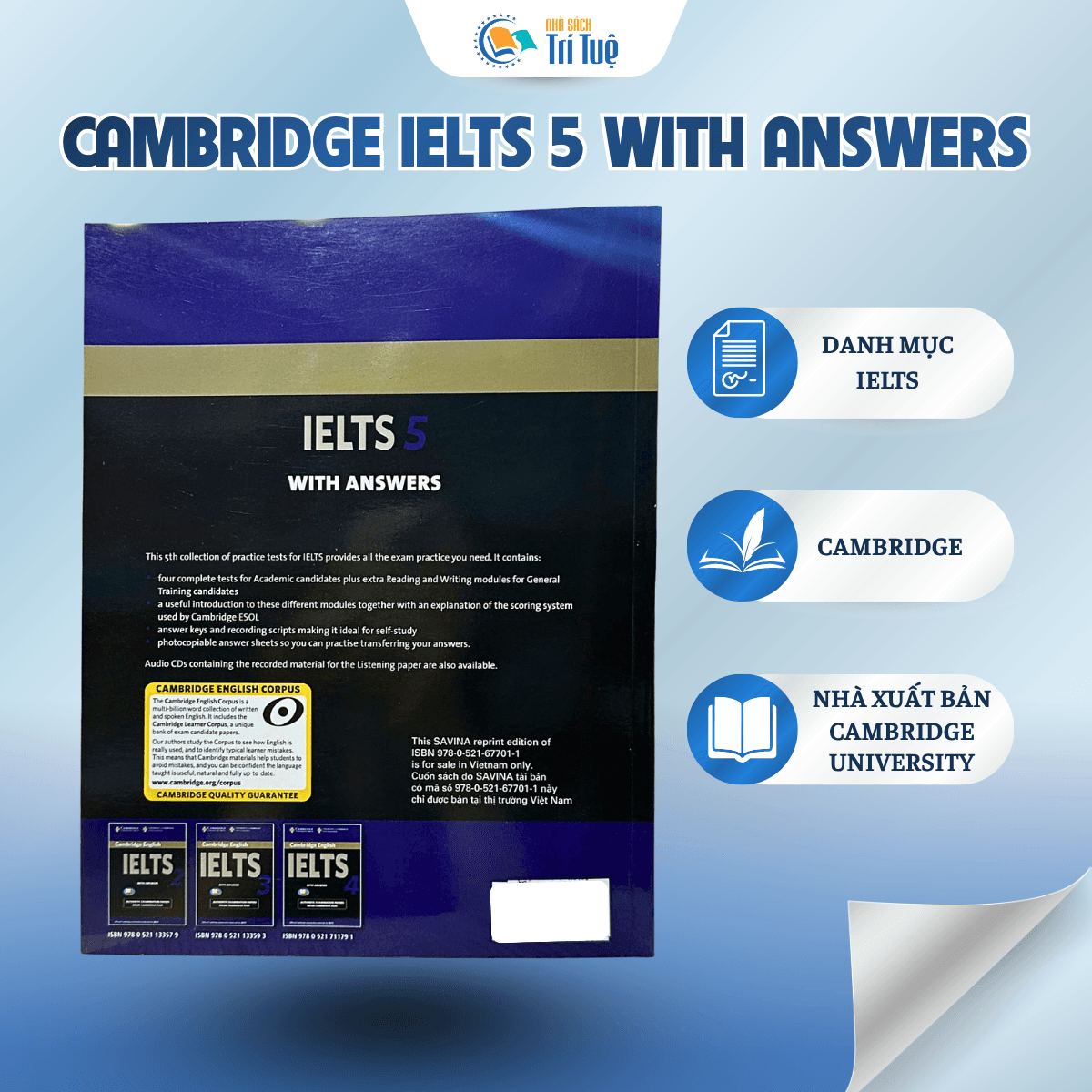 SÁCH: CAMBRIDGE IELTS 5 WITH ANSWERS