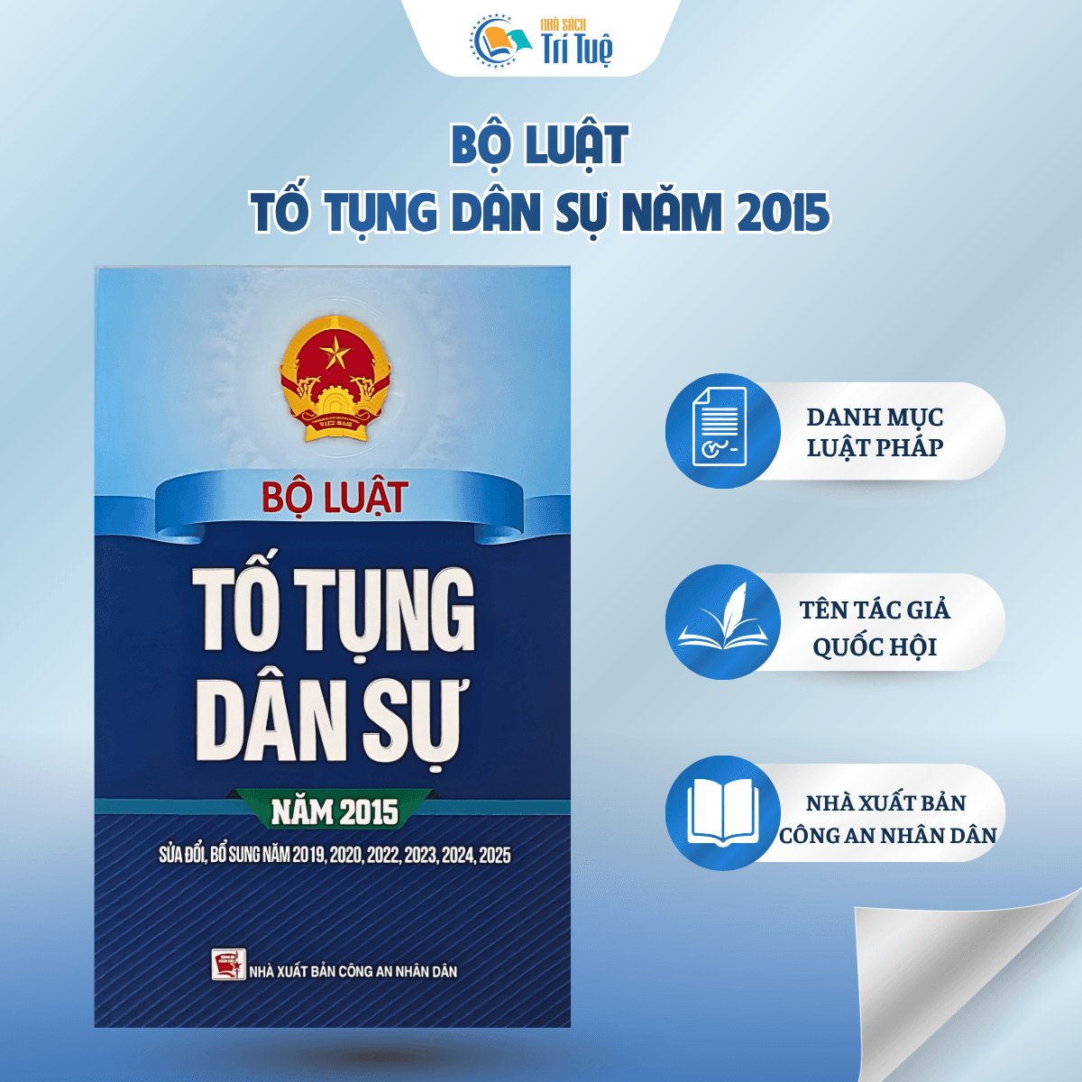 Sách: Bộ Luật Tố Tụng Dân Sự Năm 2015 (Sửa Đổi, Bổ Sung Năm 2019, 2020, 2022, 2023, 2024, 2025)