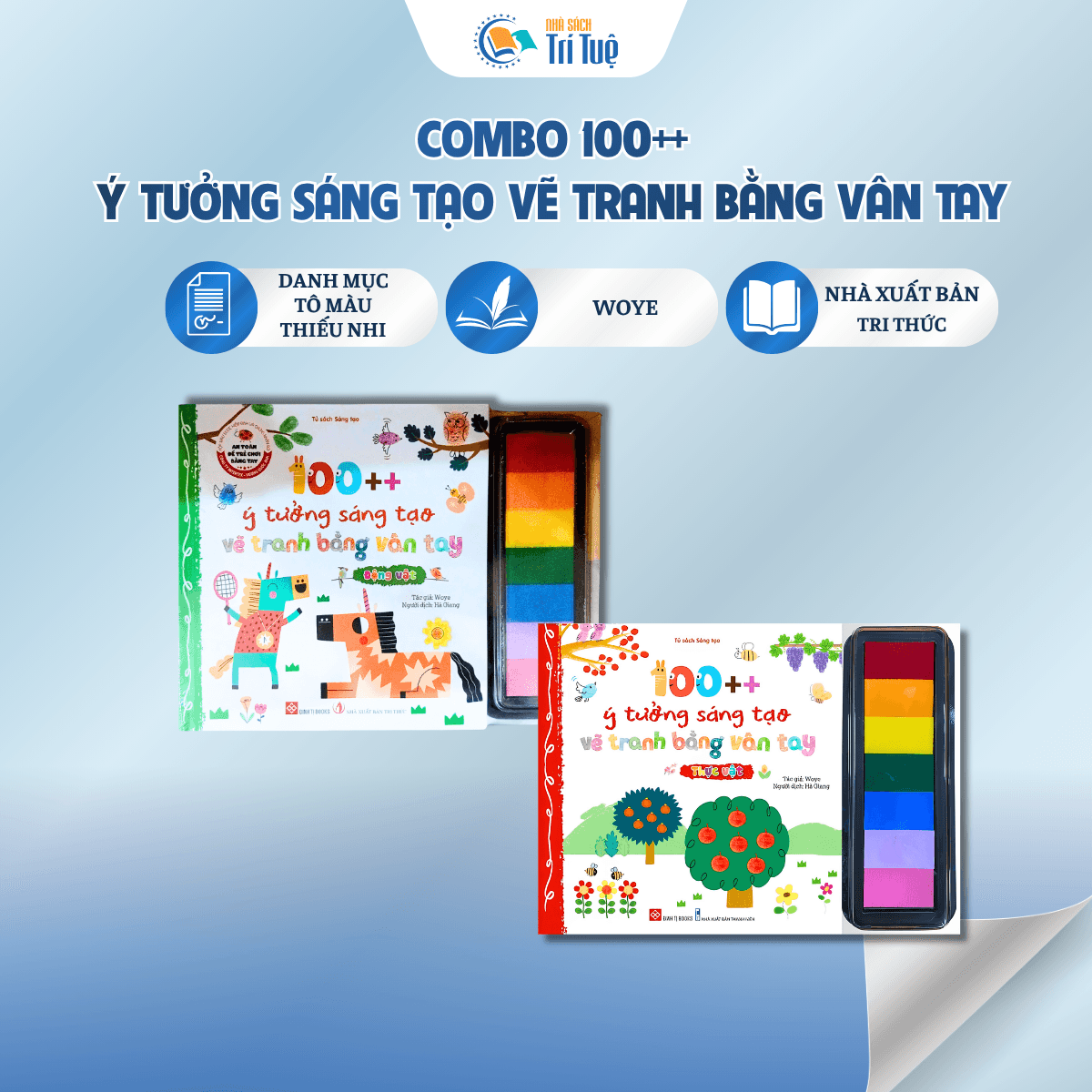 Bộ 100++ Ý Tưởng Sáng Tạo Vẽ Tranh Bằng Vân Tay ( 2 quyển)