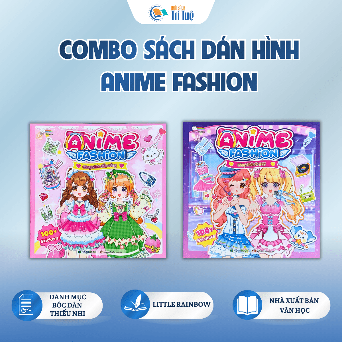 Combo Sách dán hình anime fashion( 2 cuốn )